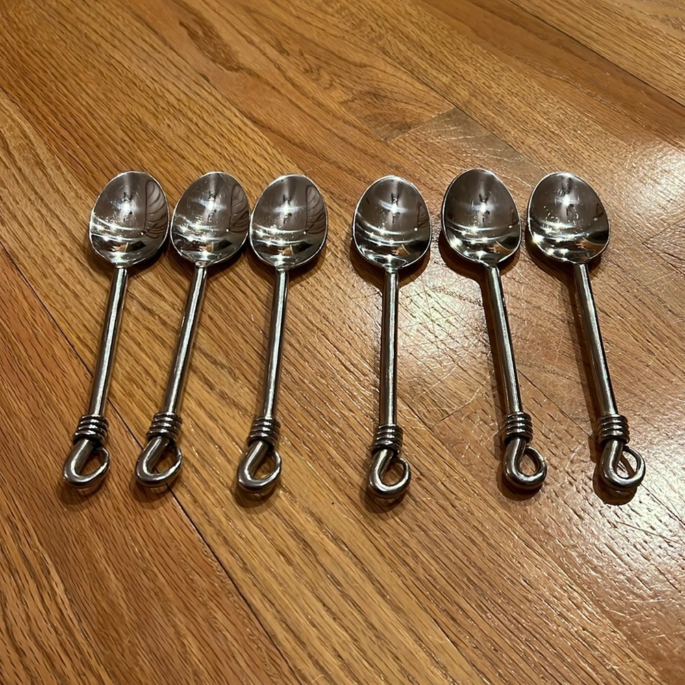 Gourmet Settings Handmade 6 Serving Spoons 8”